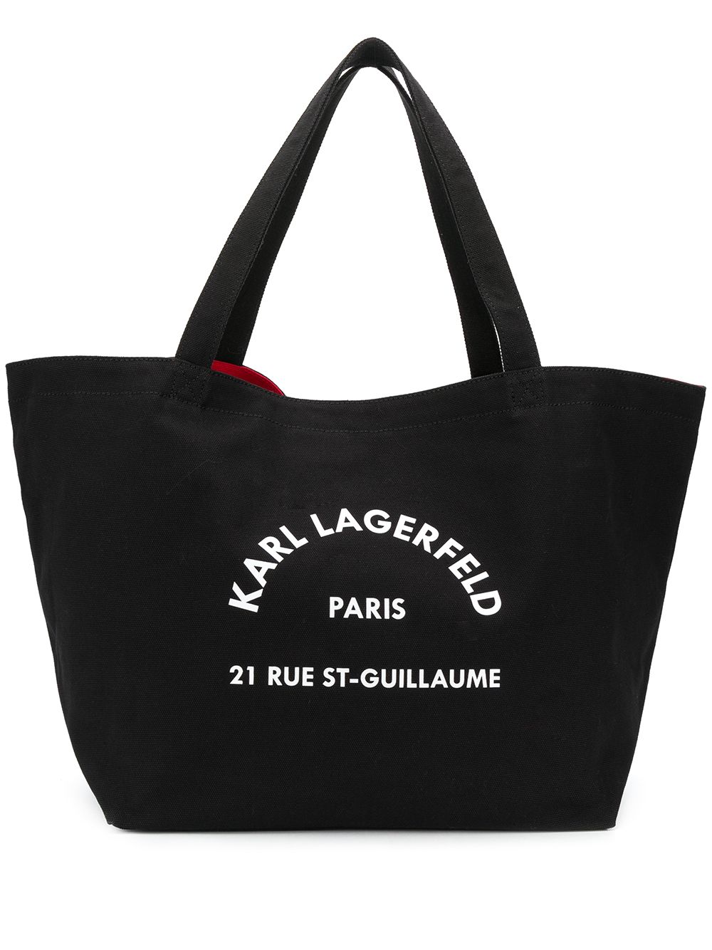 Karl Lagerfeld Rue St-Guillaume 帆布手提包 - 黑色