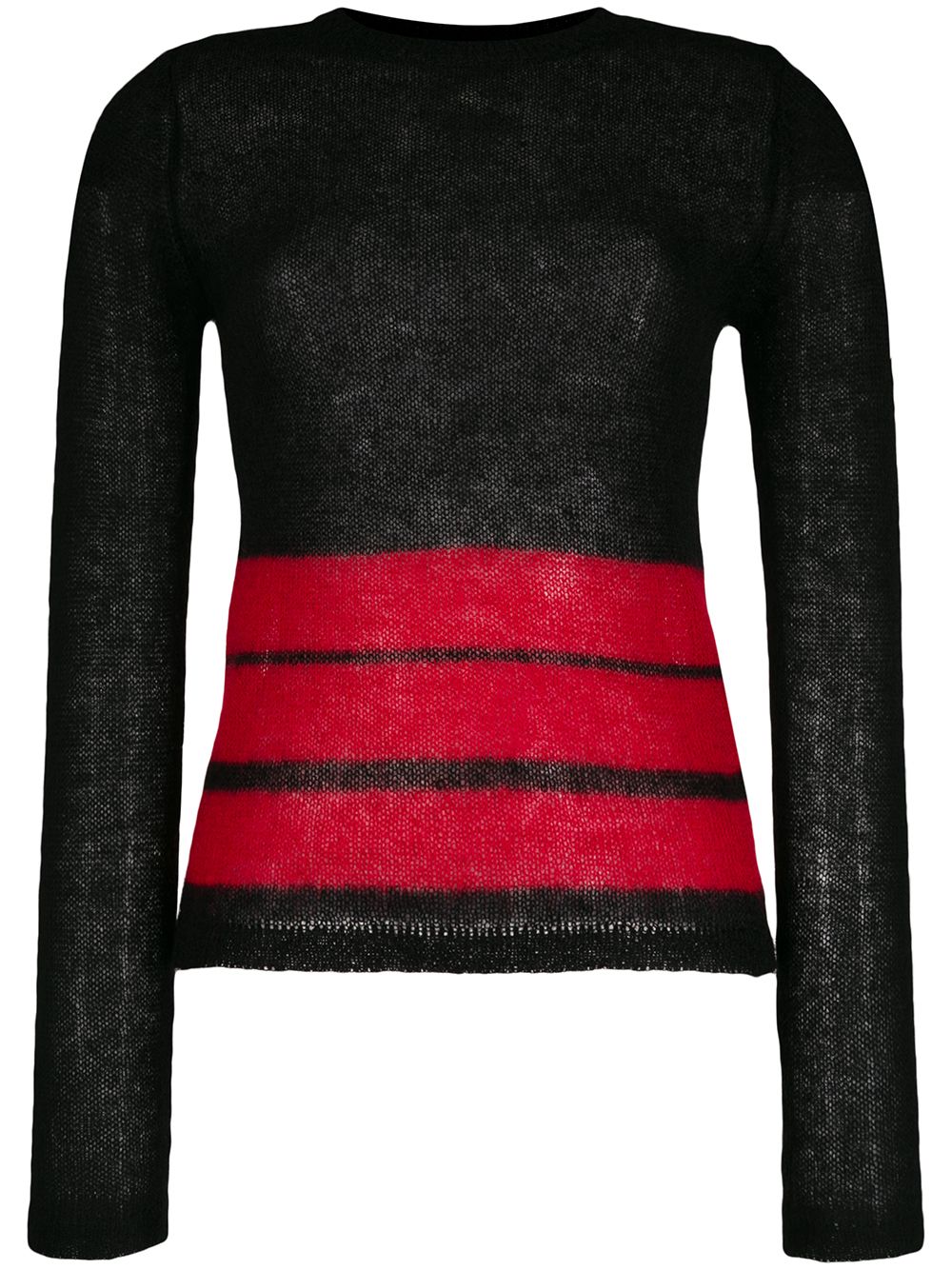 Jean Paul Gaultier Pre-Owned 条纹毛衣 - 黑色