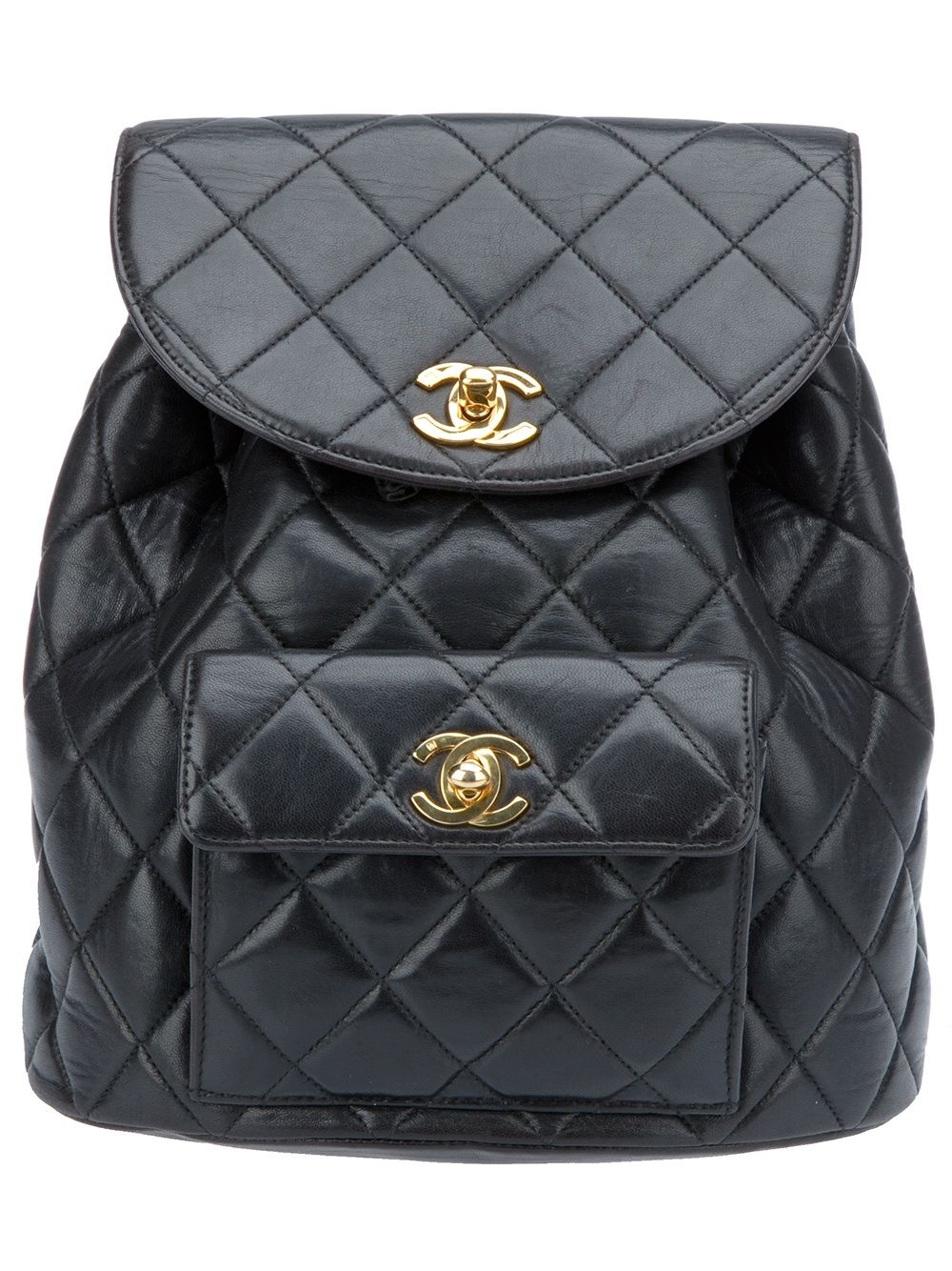 CHANEL Pre-Owned quilted backpack - 黑色