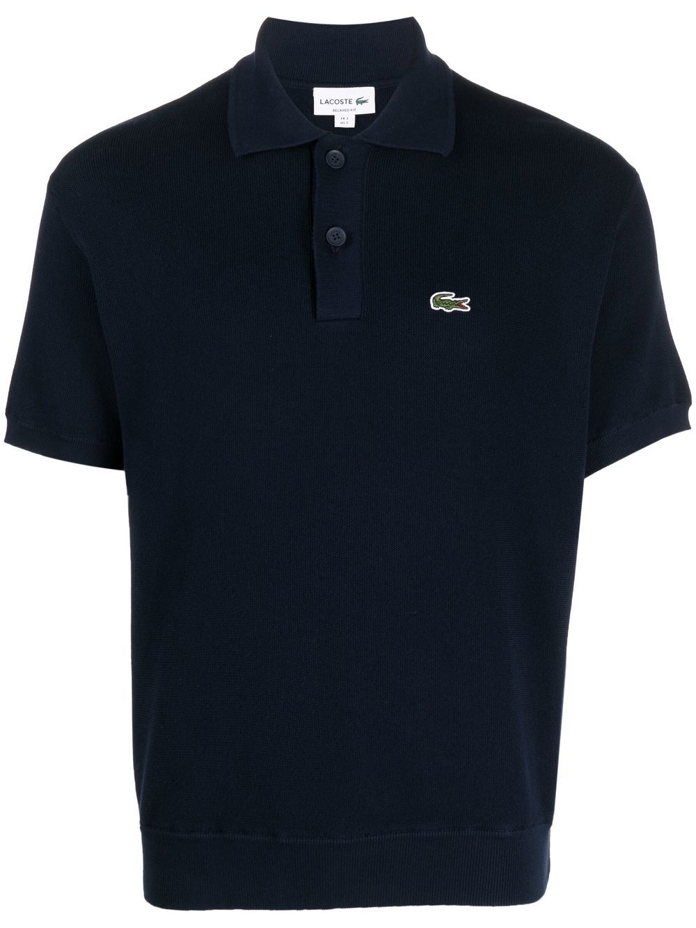 Lacoste logo刺绣polo衫 - 蓝色