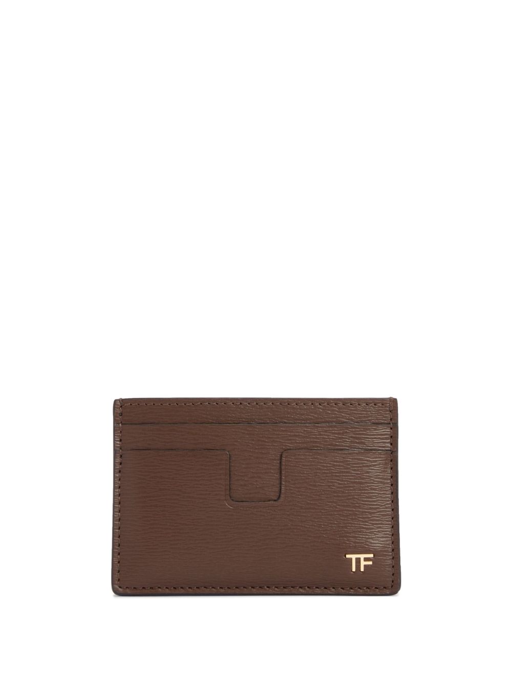 TOM FORD 金属感logo卡夹 - 褐色