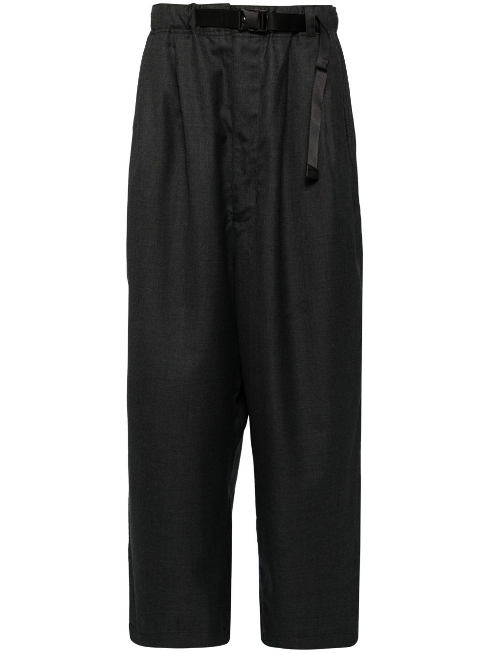 Comme des Garçons Homme 缩褶腰长裤 - 灰色