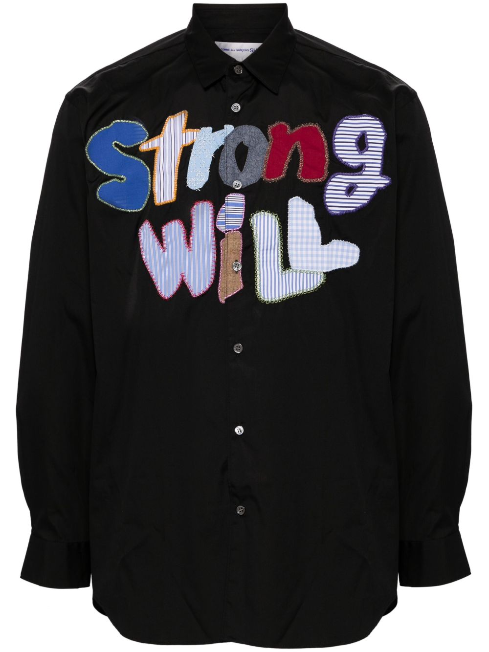 Comme Des Garçons Shirt Strong Will 刺绣衬衫 - 黑色