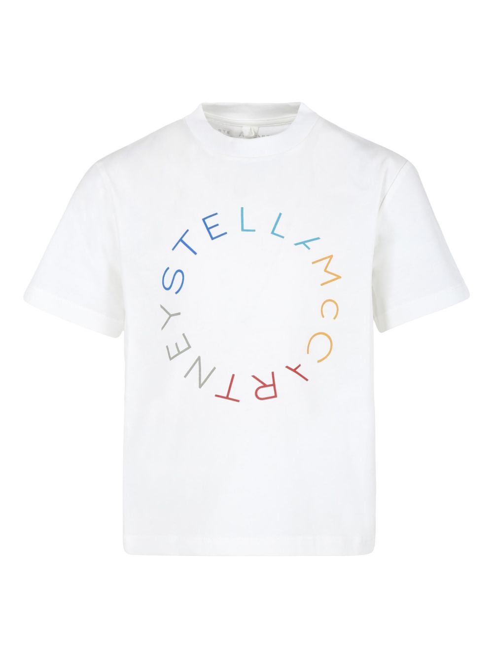 Stella McCartney Kids 圆形logo印花T恤 - 白色