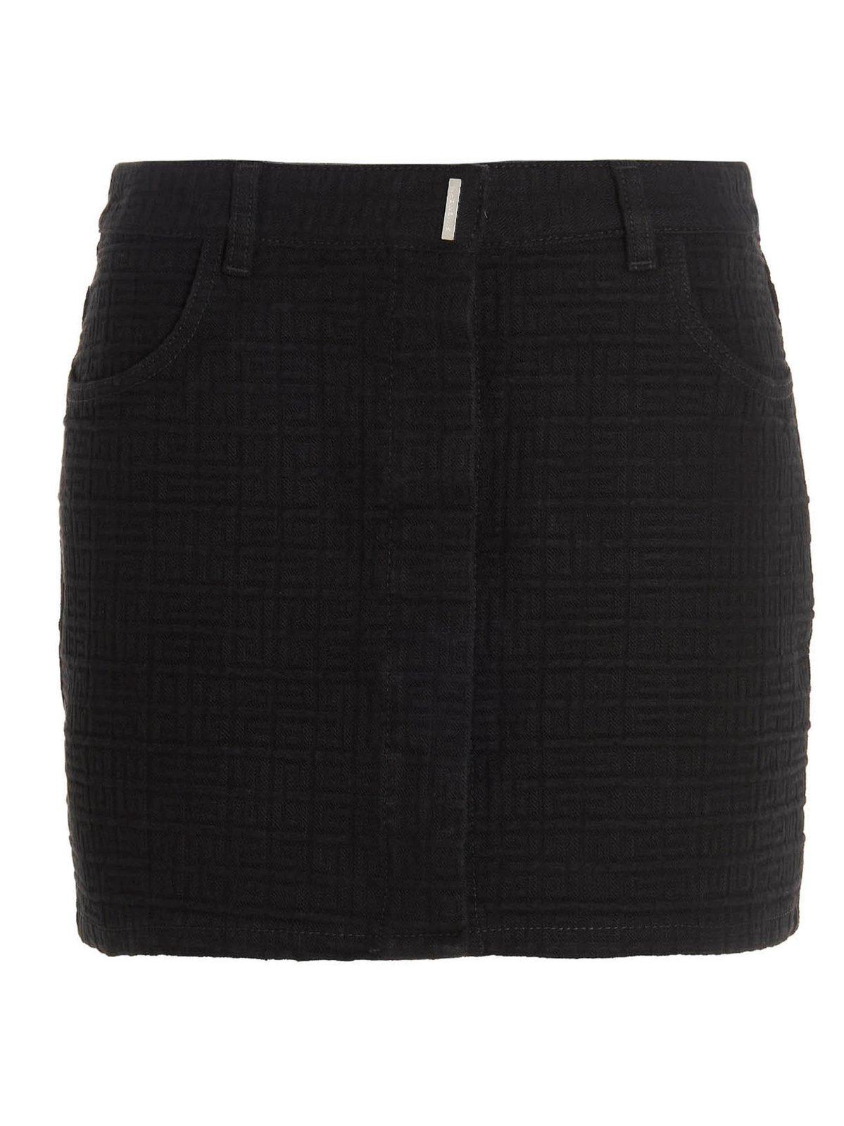 Givenchy Midrise Monogram Mini Skirt