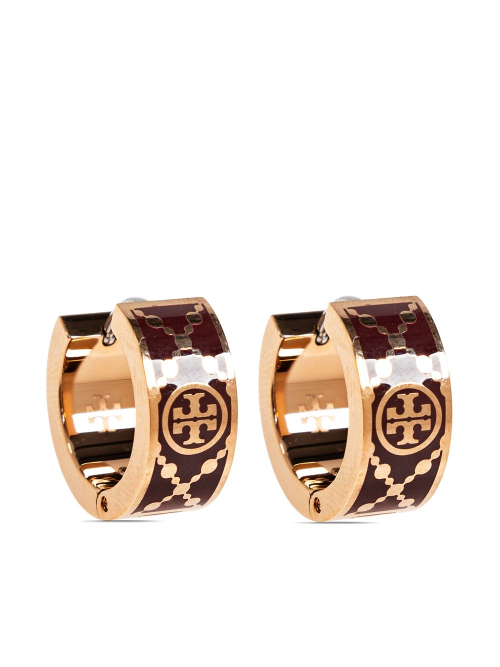 Tory Burch T字经典logo耳环 - 金色