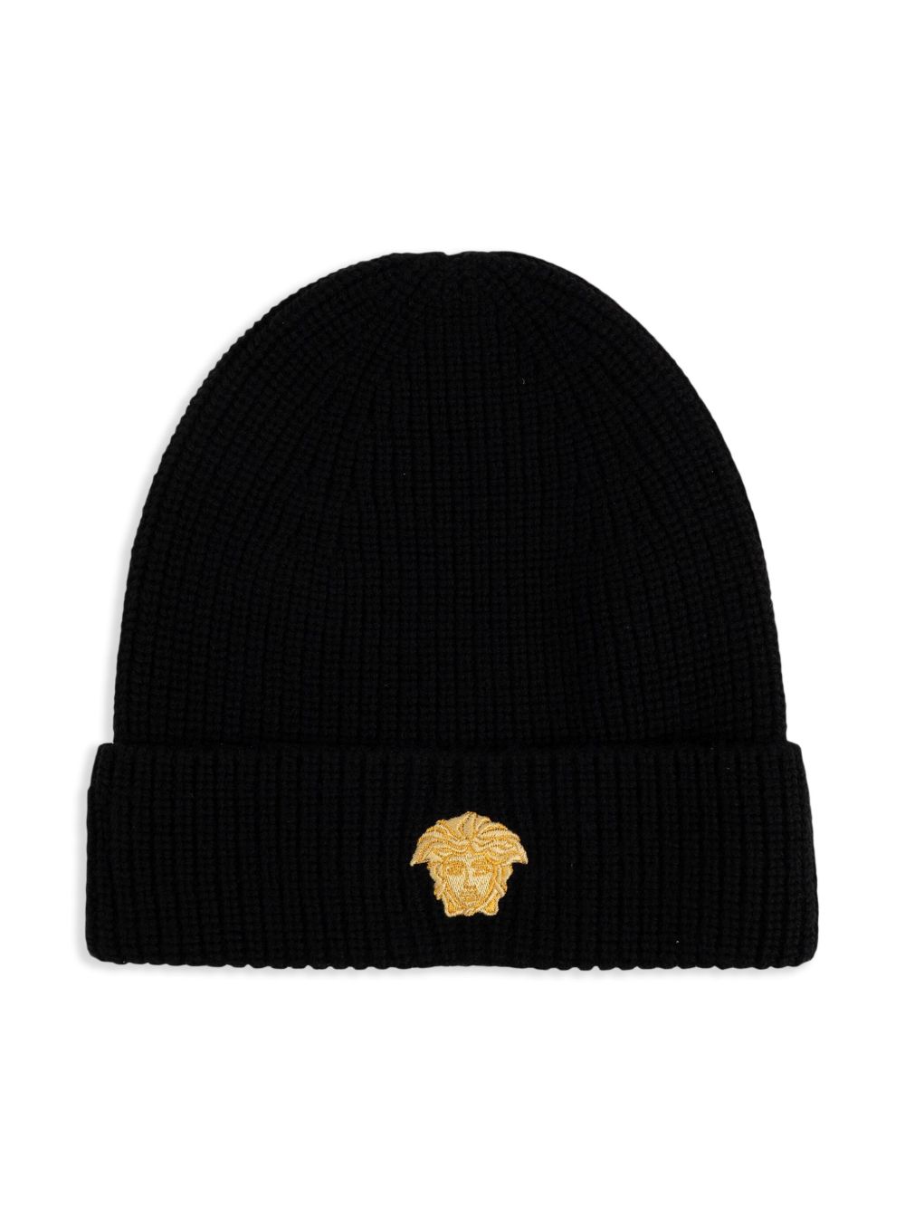 Versace Kids 羊毛套头帽 - 黑色