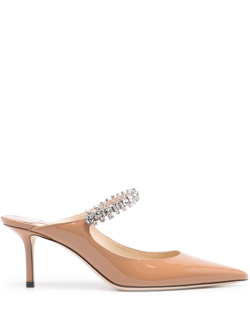 Jimmy Choo Bing 中跟皮质穆勒鞋 - 中性色