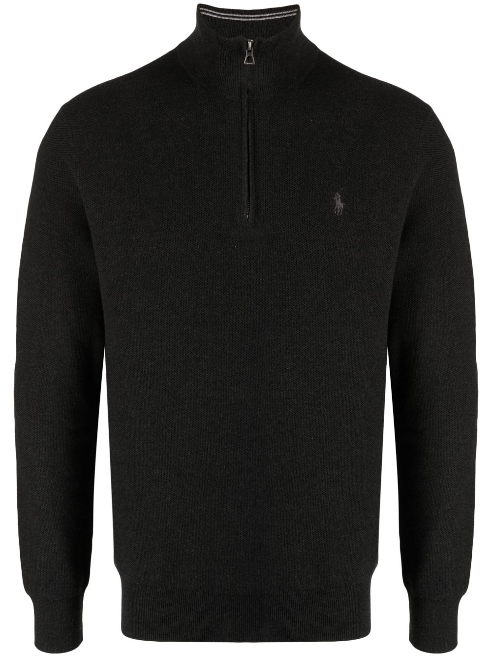 Polo Ralph Lauren 拉链领棉毛衣 - 灰色
