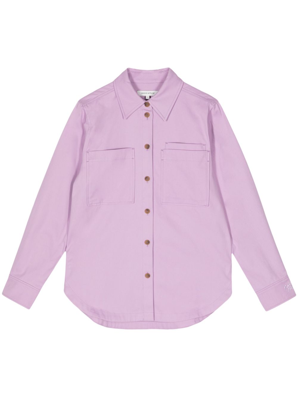 Maison Kitsuné 贴袋棉衬衫 - 紫色