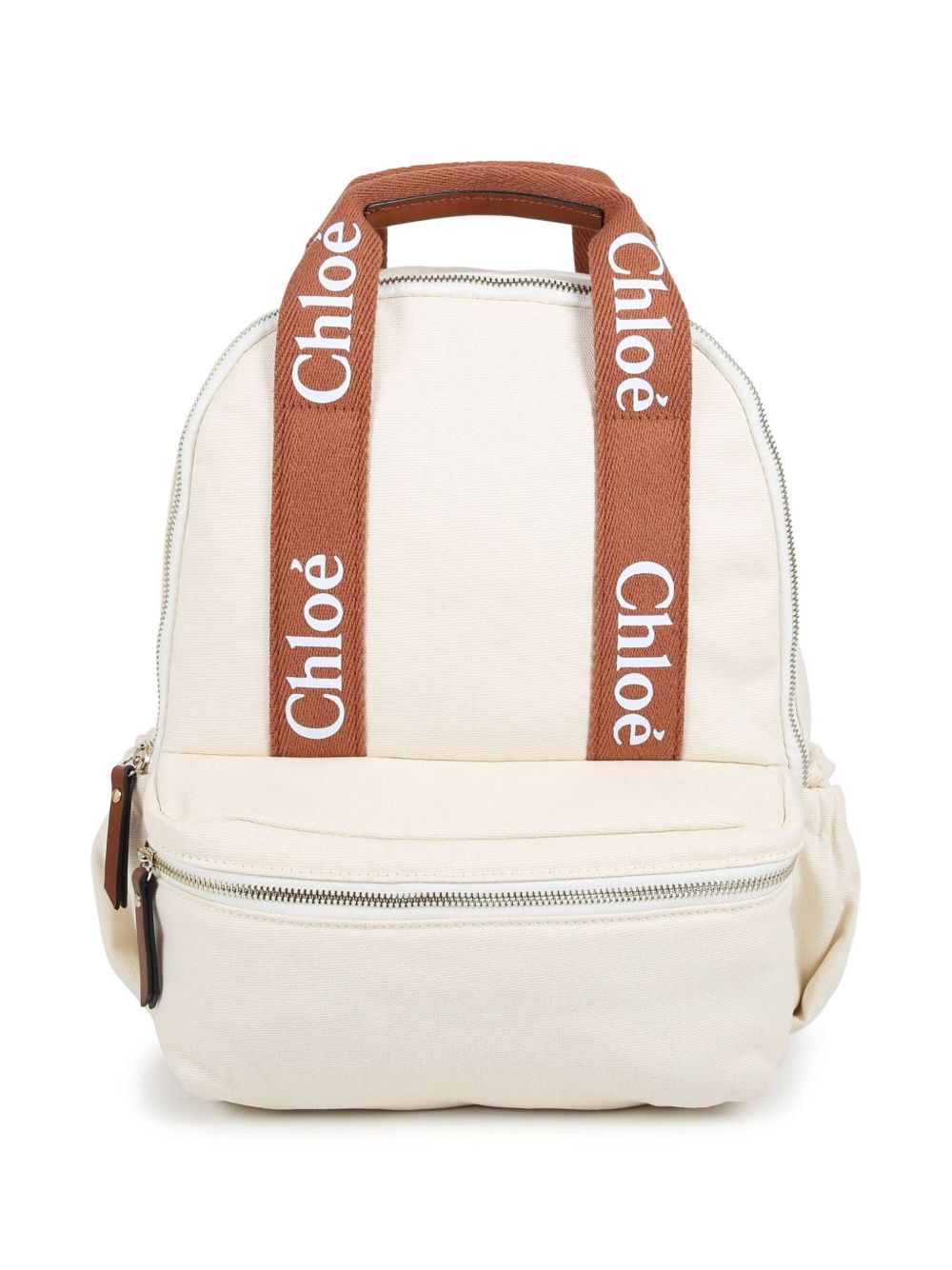 Chloé Kids logo饰带棉母婴包 - 白色