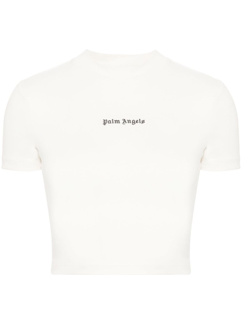 Palm Angels logo刺绣短款T恤 - 中性色