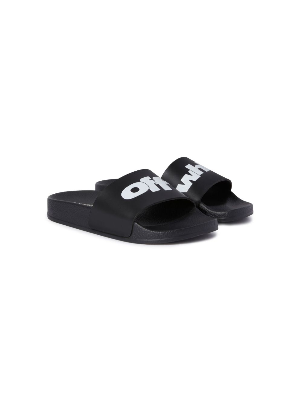 Off-White Kids Pool 拖鞋 - 黑色