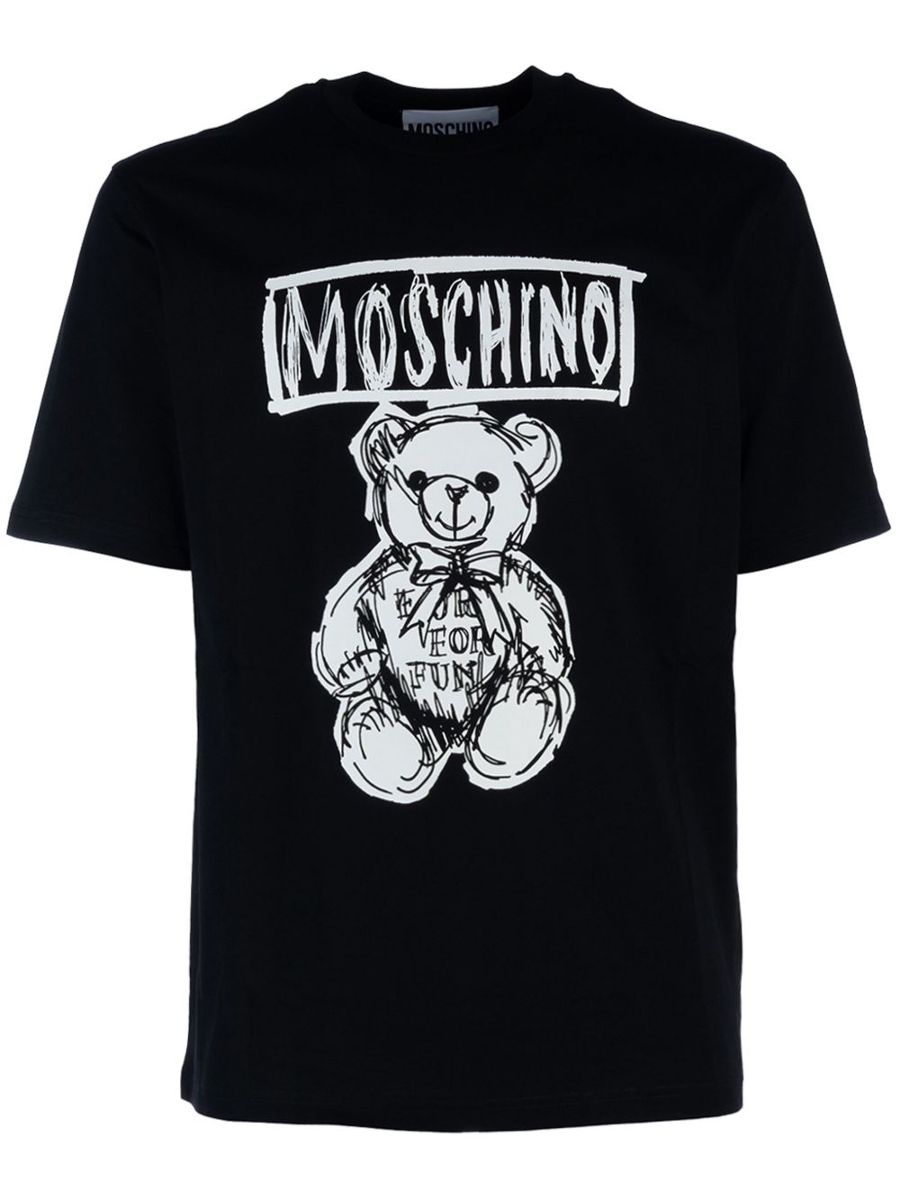Moschino 泰迪熊图案T恤 - 黑色