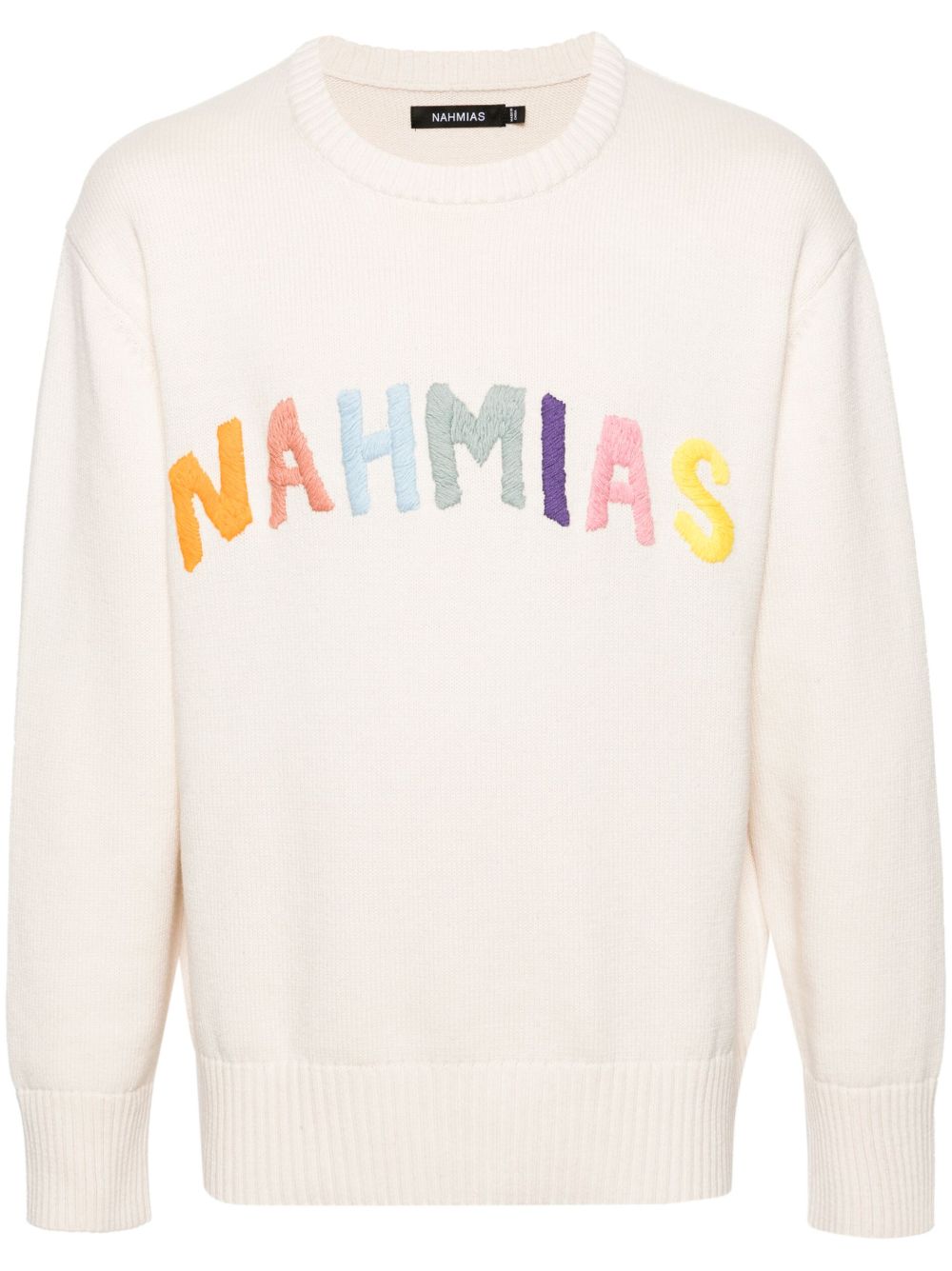 Nahmias Rainbow logo嵌花毛衣 - 中性色