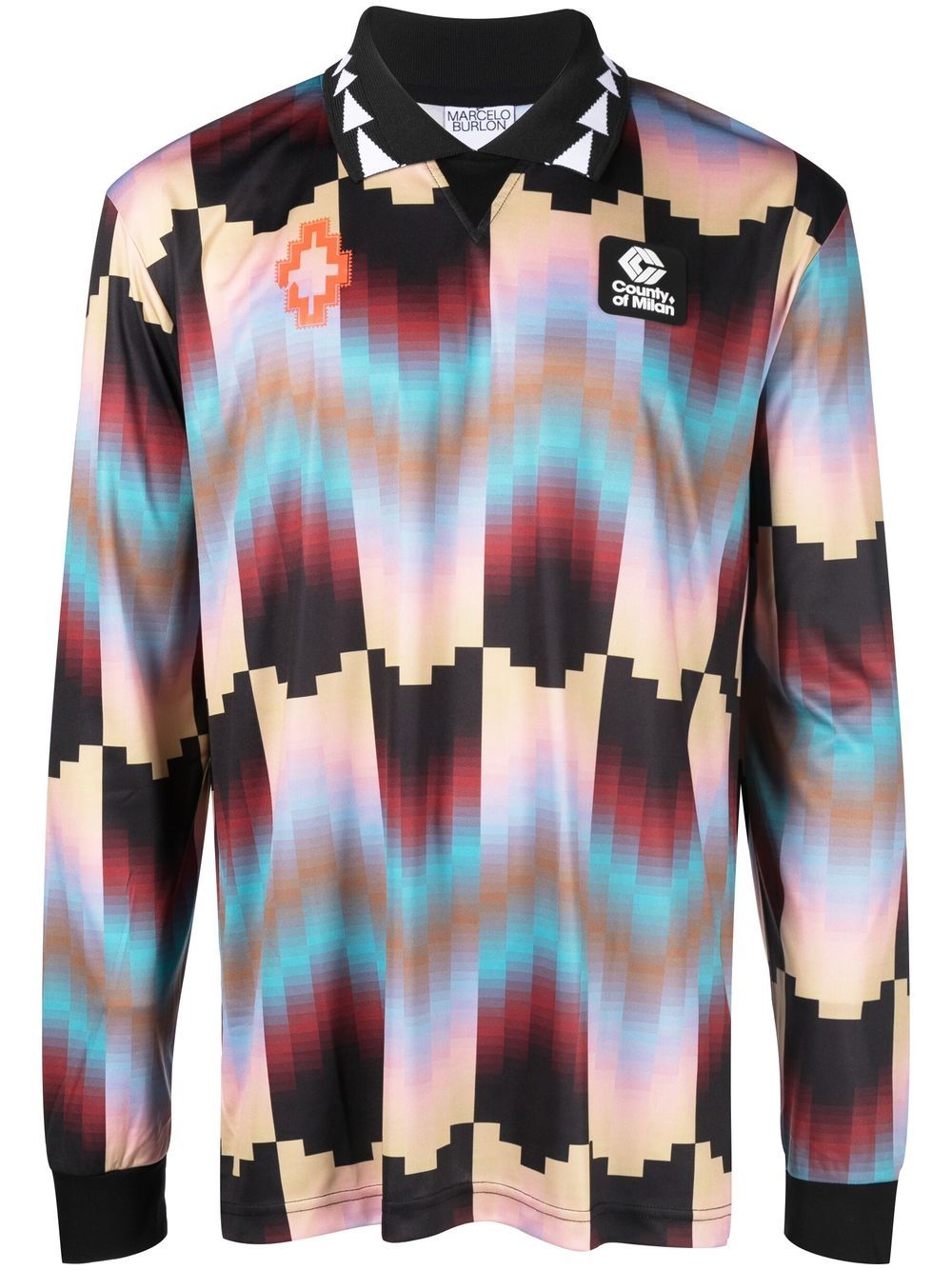 Marcelo Burlon County of Milan 渐色运动T恤 - 黑色