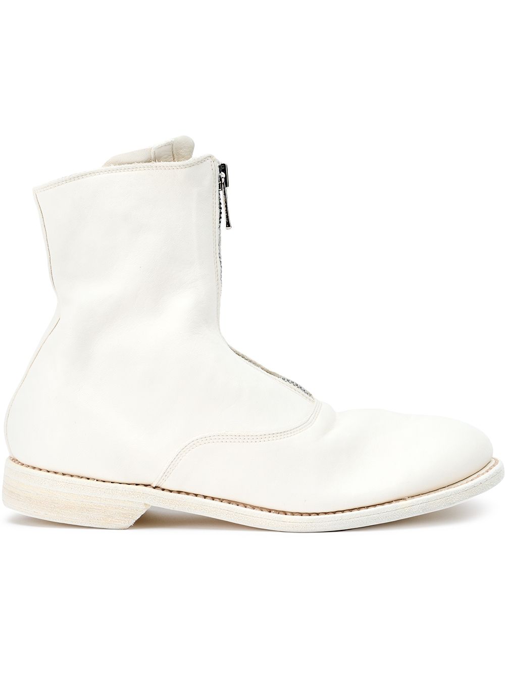 Guidi 拉链及踝靴 - 白色
