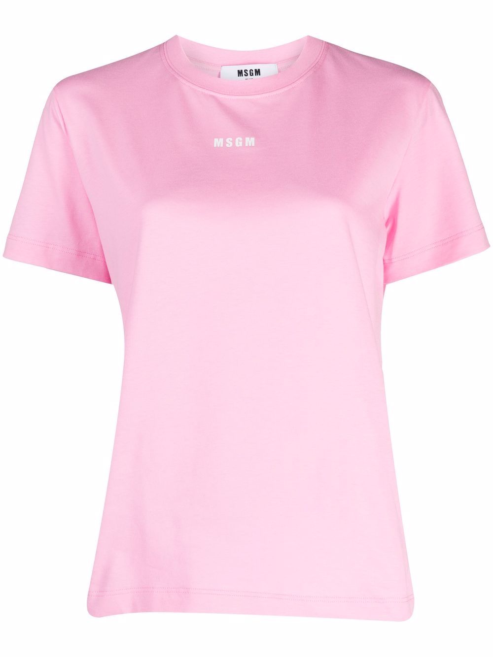 MSGM logo 印花短袖T恤 - 粉色