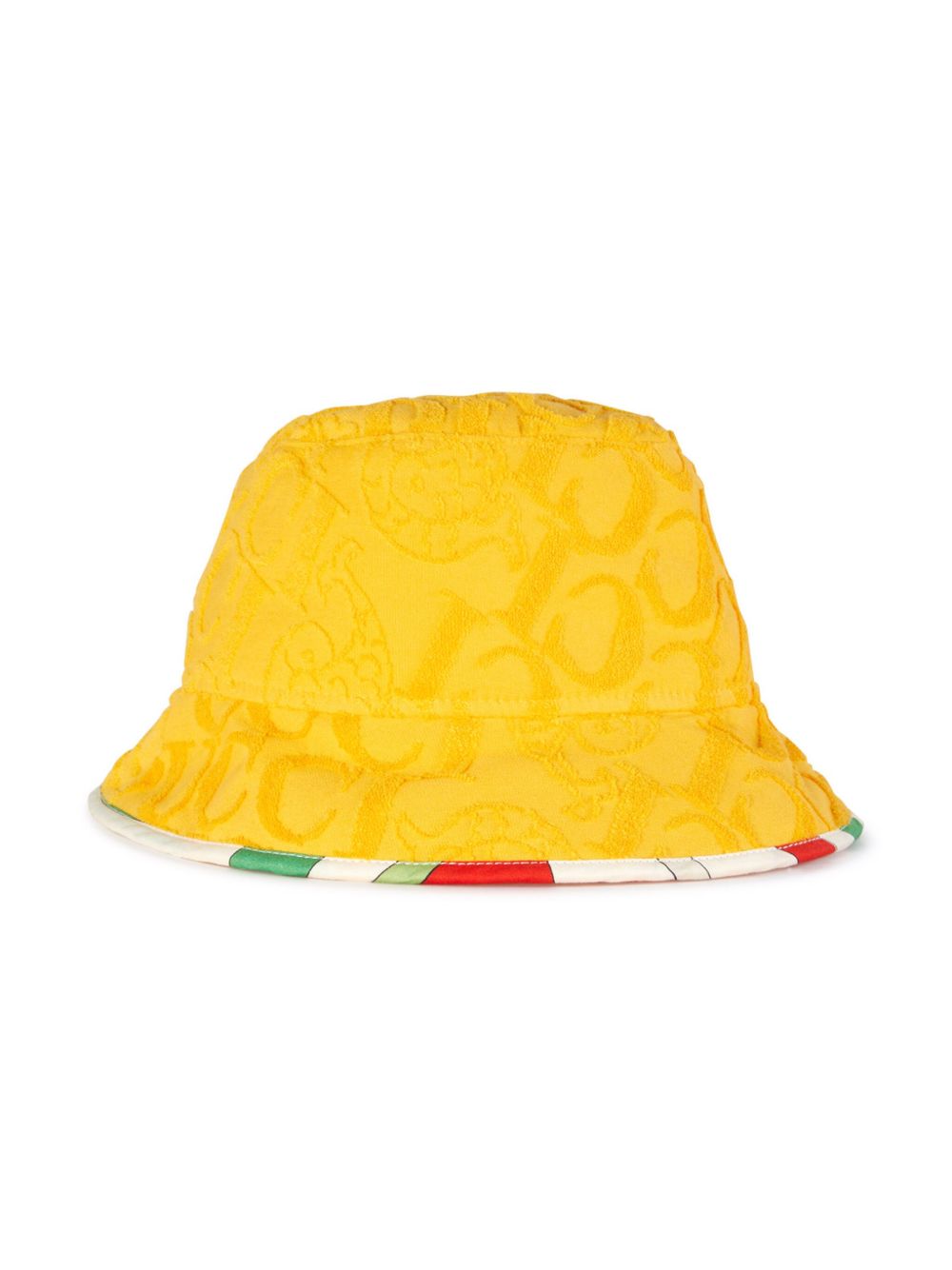 PUCCI Junior logo提花渔夫帽 - 黄色