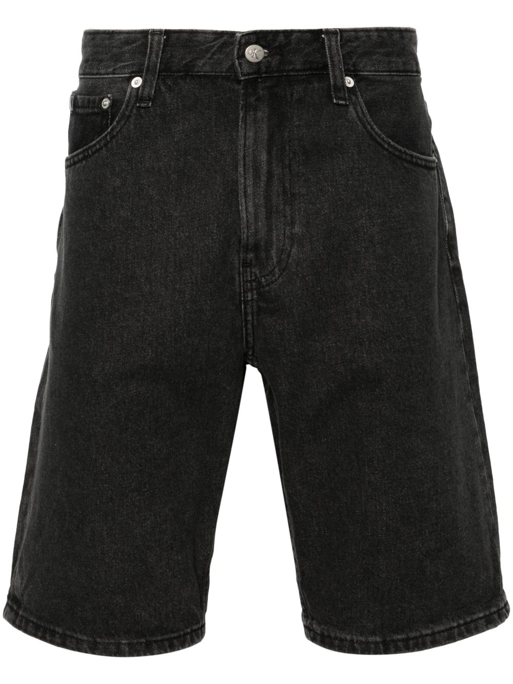 Calvin Klein Jeans 中腰牛仔短裤 - 灰色