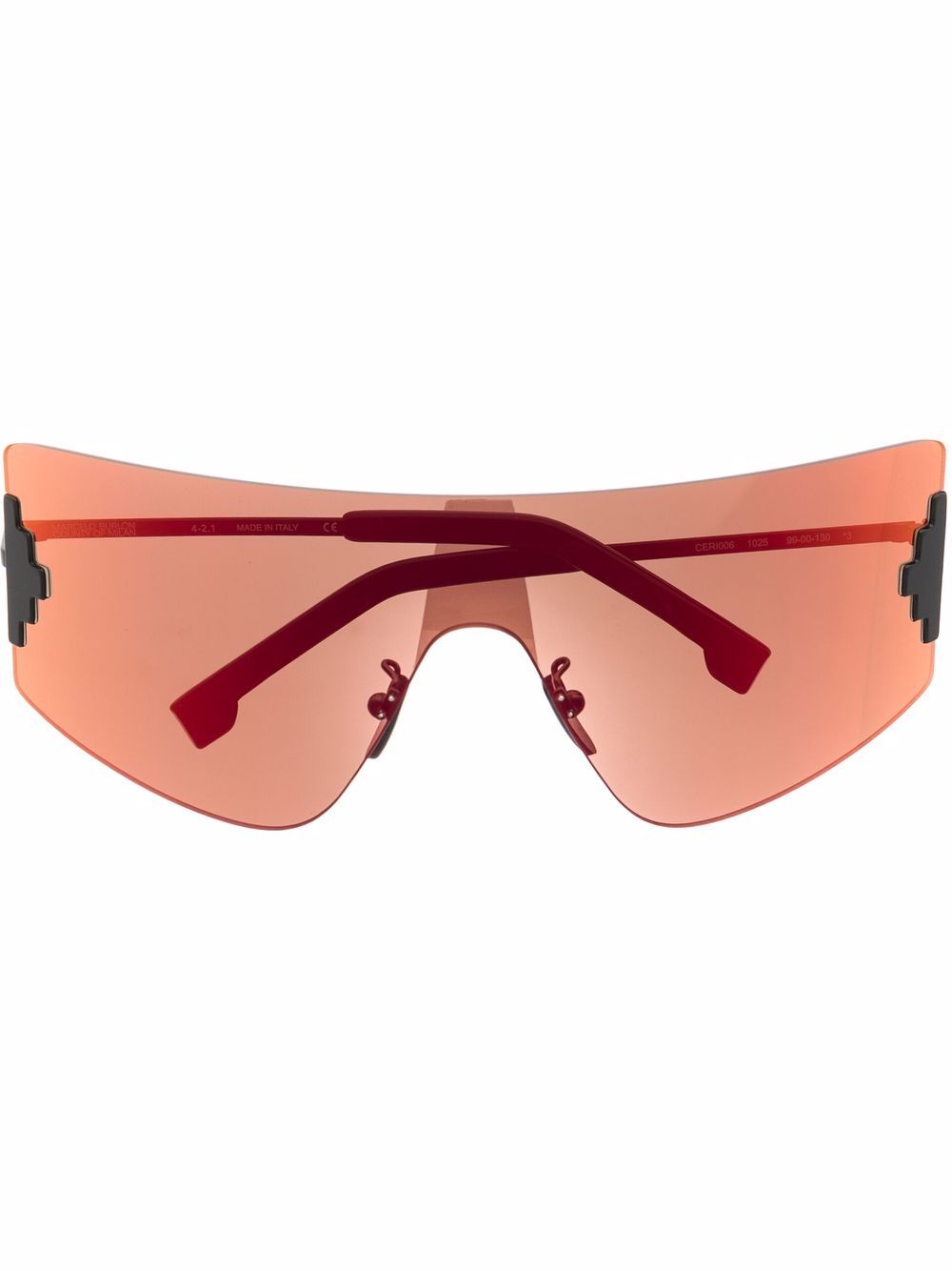 Marcelo Burlon County of Milan Eyewear Bolax 盾形太阳眼镜 - 红色