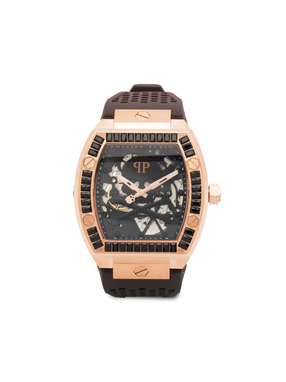 Philipp Plein The Skeleton 晶饰点缀 44毫米腕表 - 黑色
