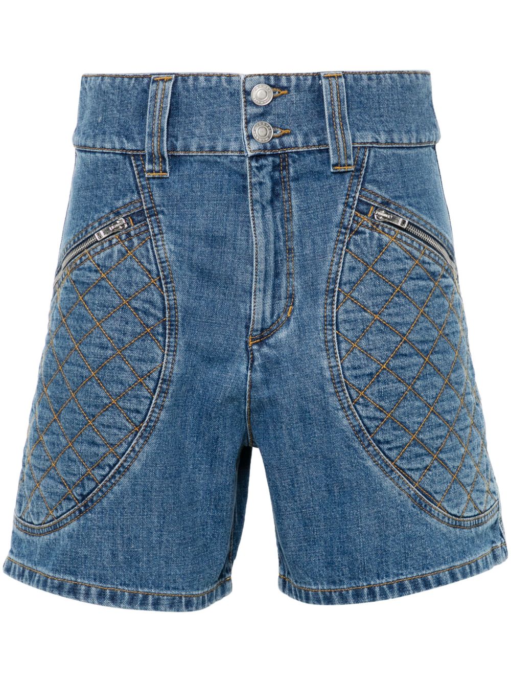ISABEL MARANT Candice 高腰牛仔短裤 - 蓝色
