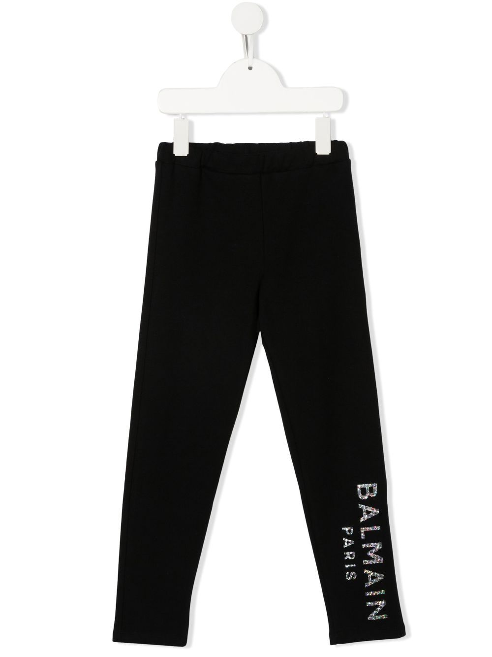 Balmain Kids 巴尔曼 logo印花运动裤 - 黑色