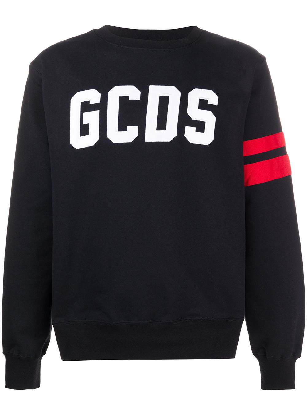 GCDS logo刺绣套头衫 - 黑色