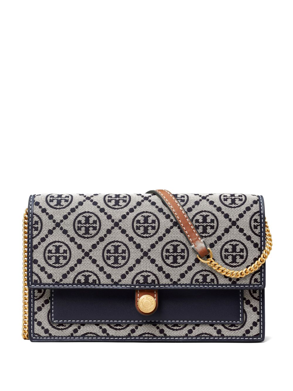 Tory Burch 经典logo提花迷你包 - 蓝色