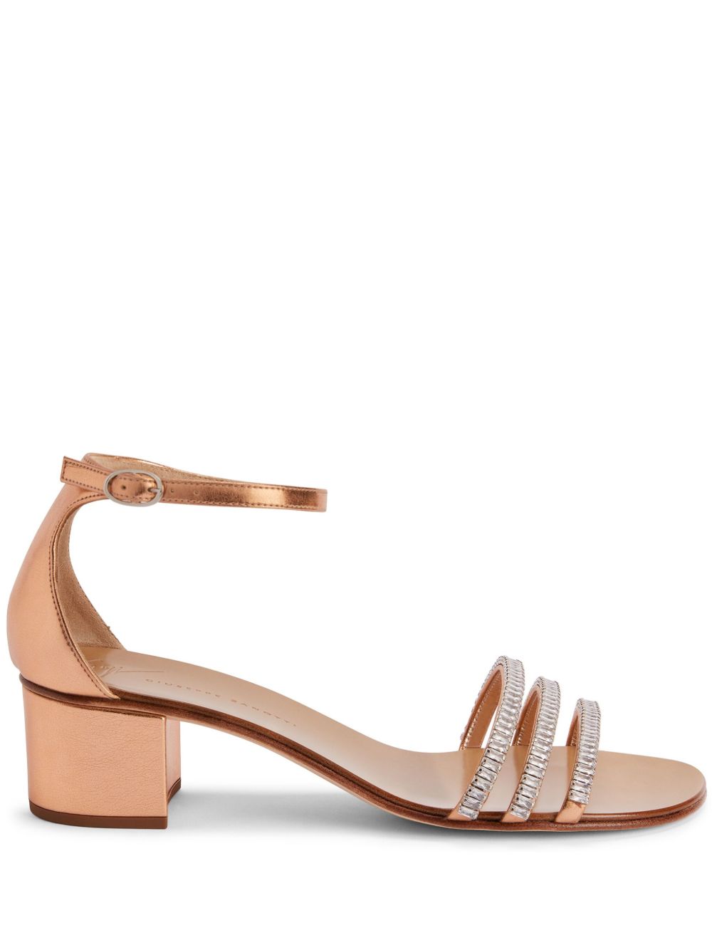 Giuseppe Zanotti Martha 圆头皮质凉鞋 - 中性色