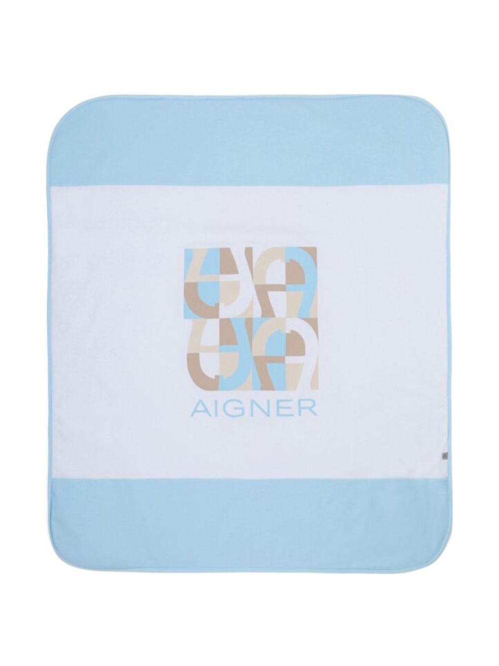 Aigner Kids logo印花毯子 - 白色