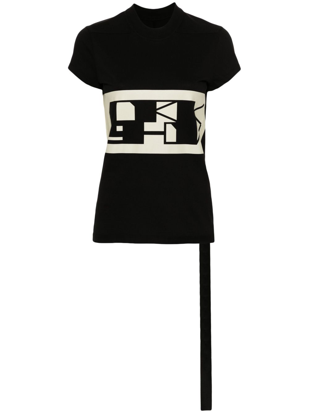 Rick Owens DRKSHDW logo印花棉T恤 - 黑色