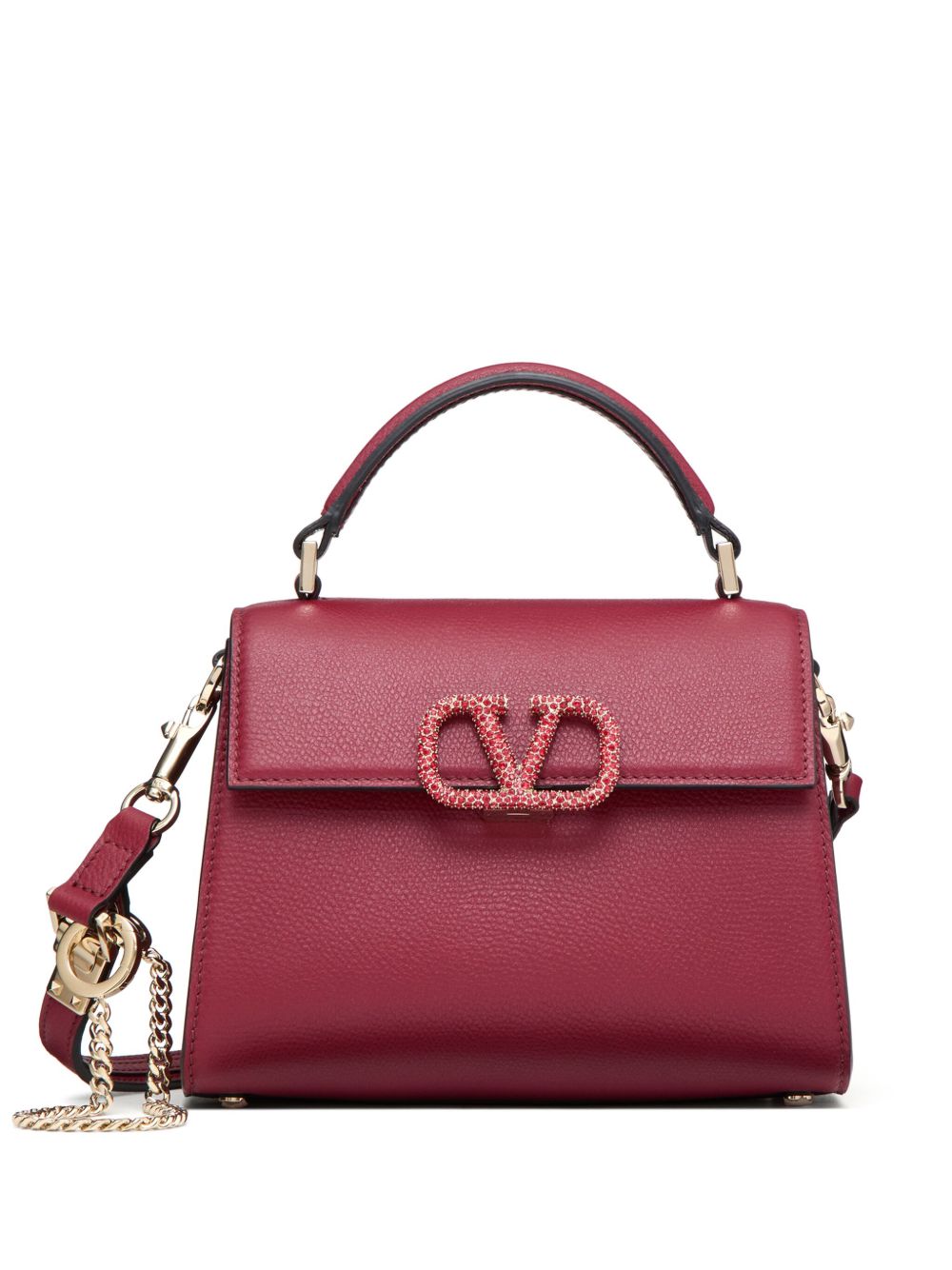 Valentino Garavani VSling 皮质迷你托特包 - 红色
