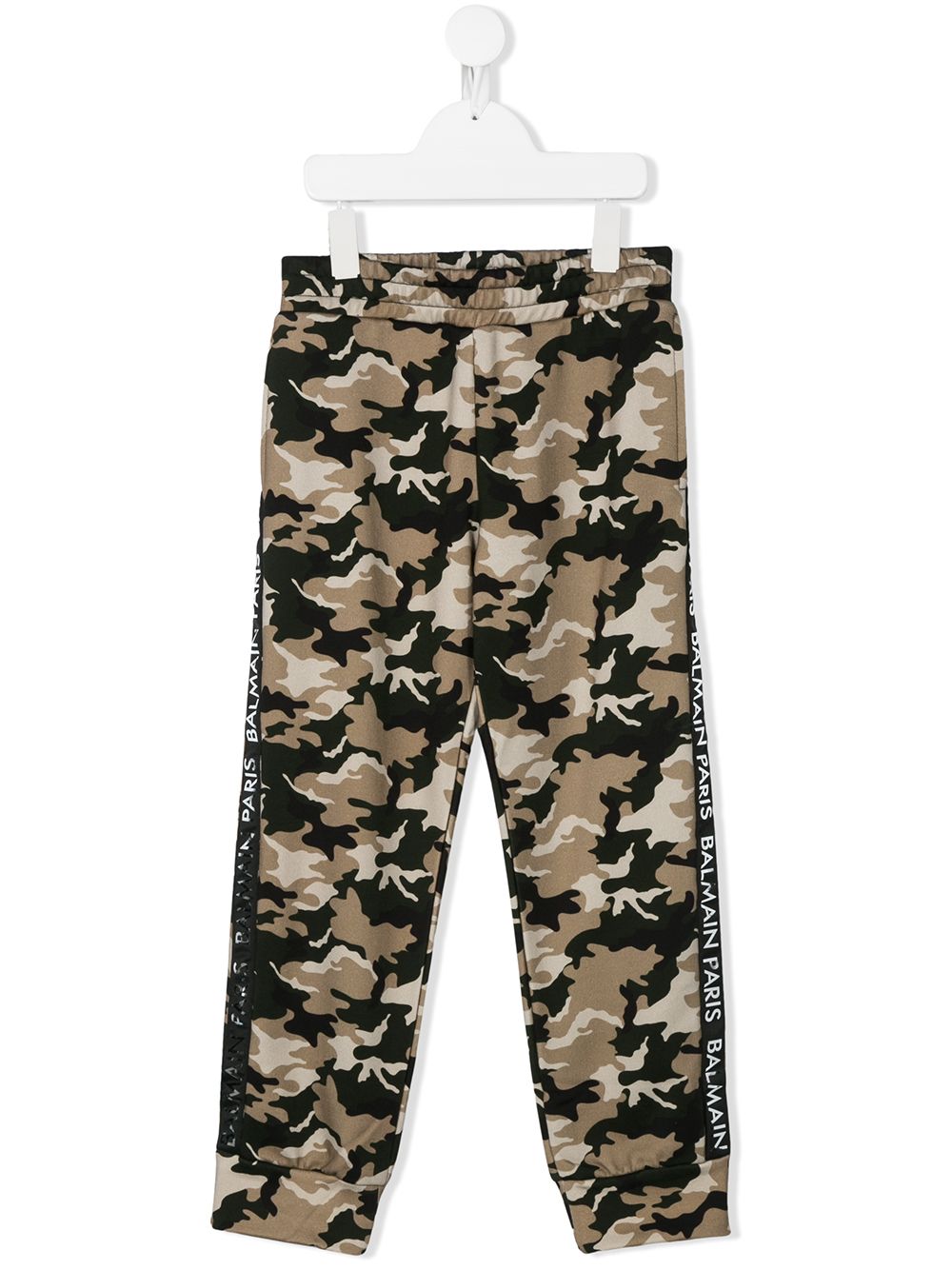 Balmain Kids 巴尔曼 迷彩印花运动裤 - 绿色