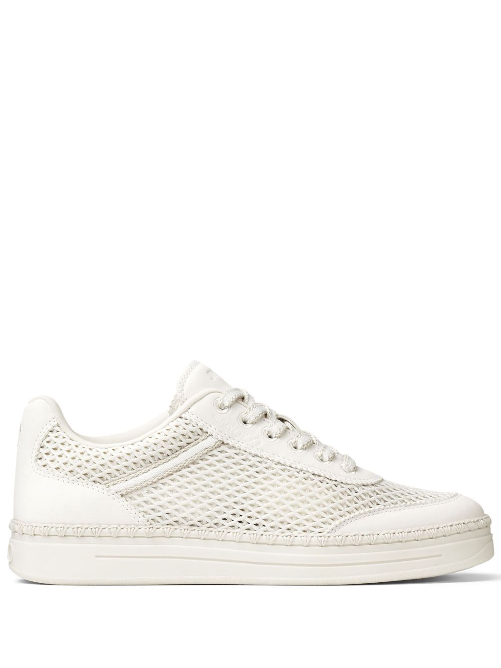 Jimmy Choo Rimini 低帮皮质运动鞋 - 白色