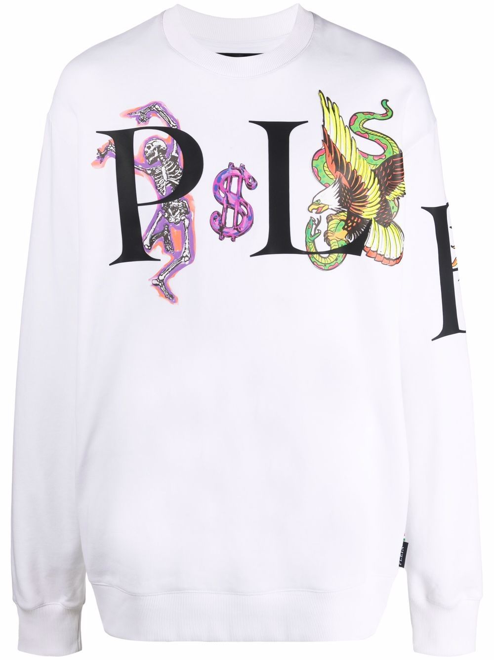 Philipp Plein 图案印花卫衣 - 白色