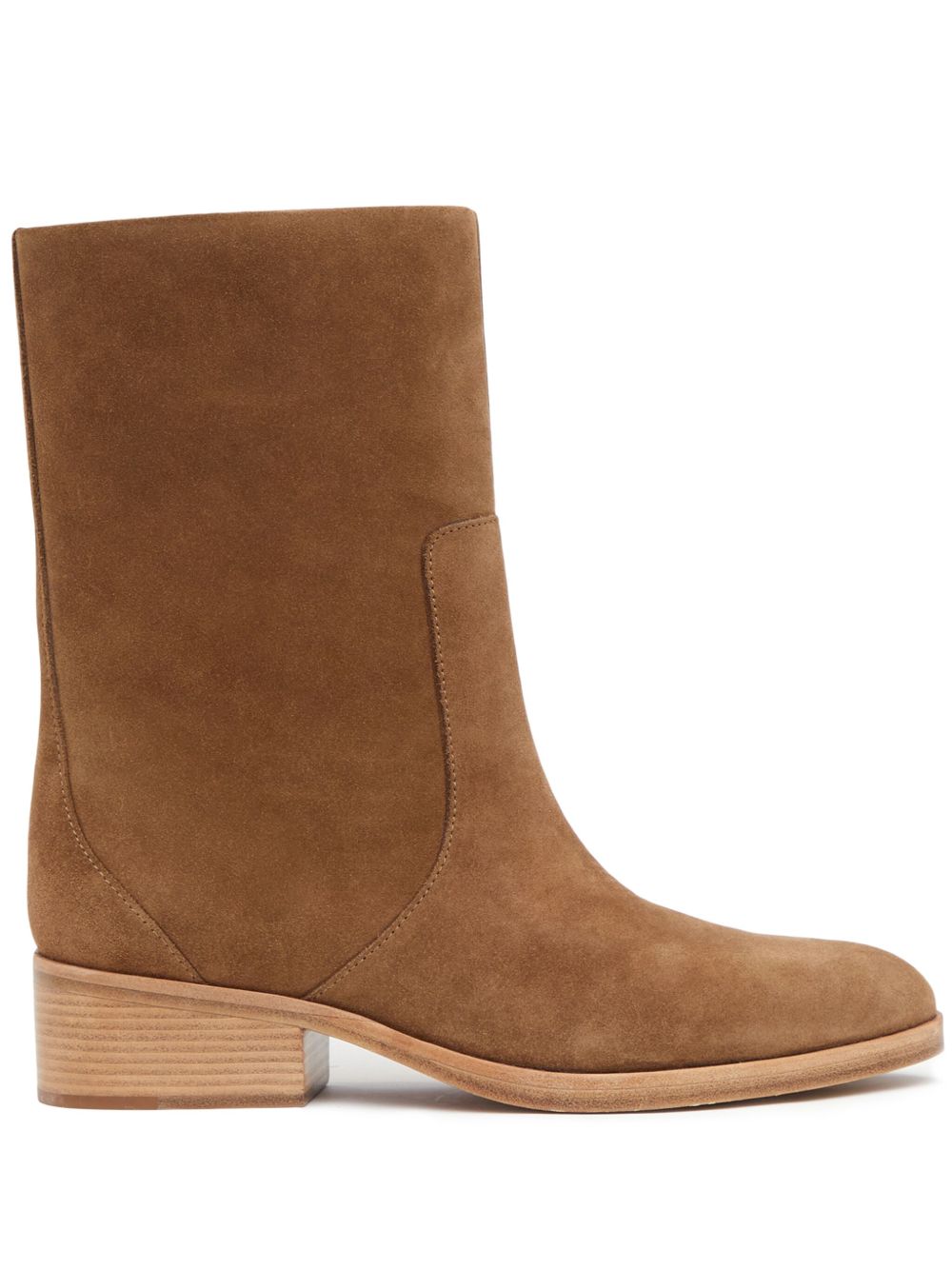 3.1 Phillip Lim Lucien 绒面皮低跟中筒靴 - 褐色