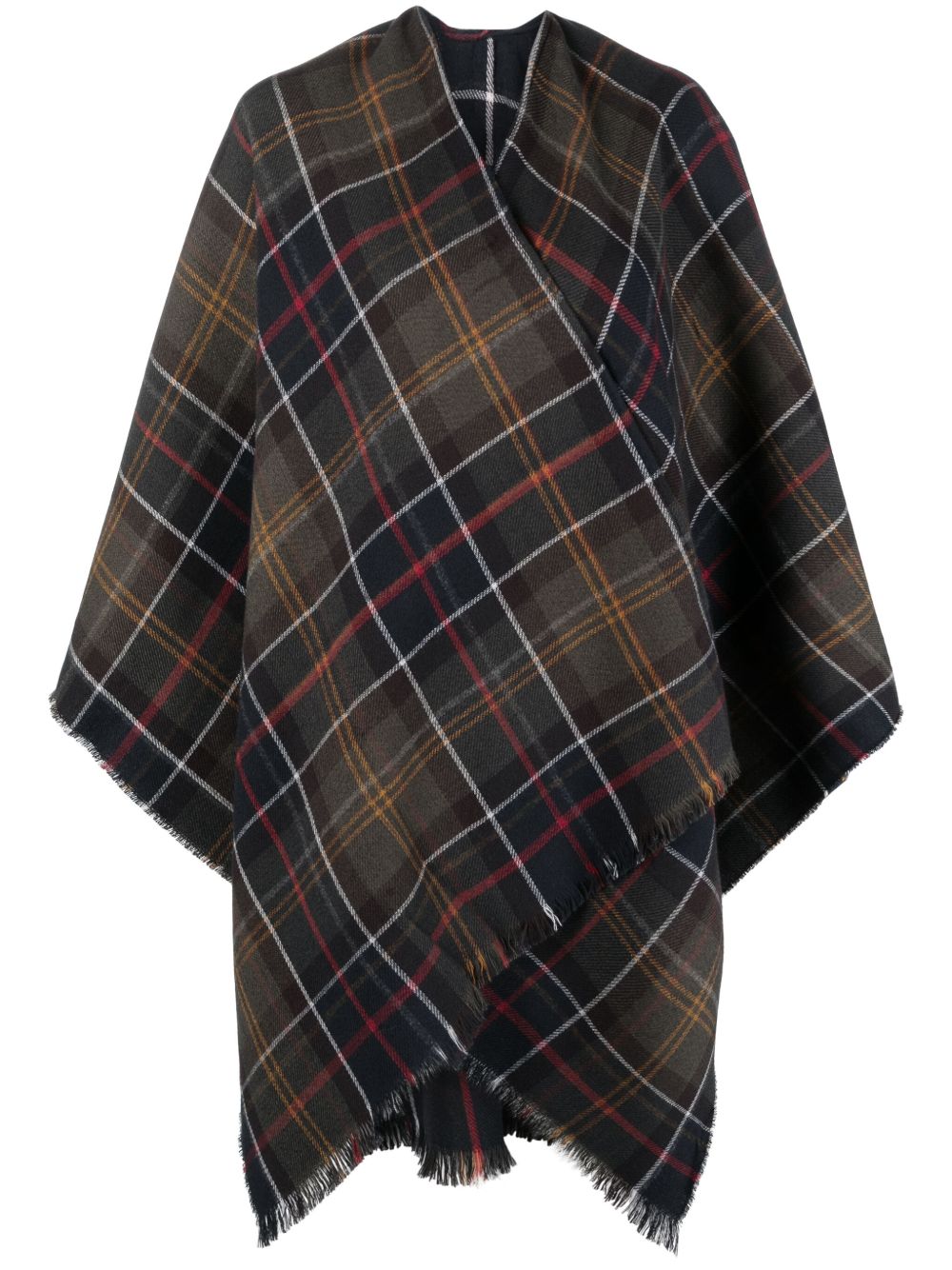 Barbour Montieth 格纹斗篷 - 绿色