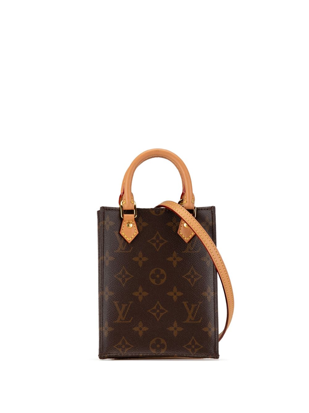Louis Vuitton Pre-Owned Monogram Petit Sac Plat 斜挎包（2020年典藏款） - 褐色