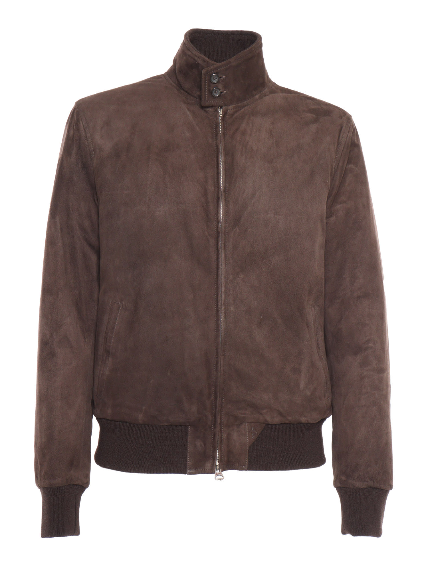 Stewart Jacket With Double Slider Zip, Barracuda Collar With 2buttons, 2welt Side Pockets, Bottom Garment And Cuffs In Rib Knit. Goose Down Padding.