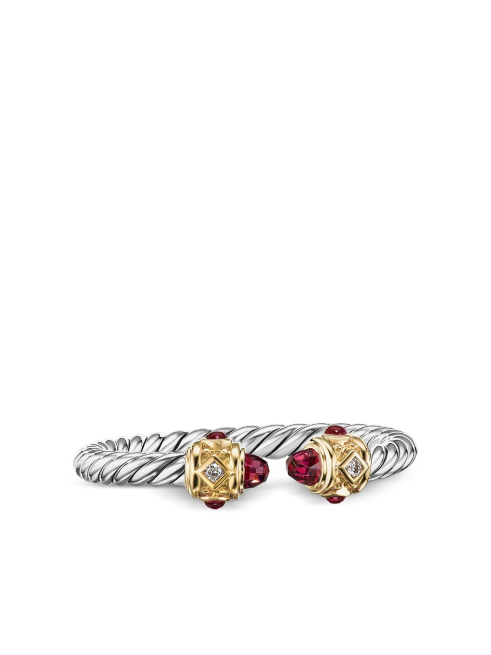 David Yurman Renaissance 石榴石钻石戒指 （2.3毫米 ） - 银色