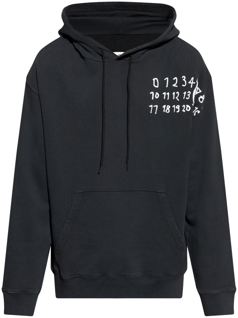 MM6 Maison Margiela logo印花连帽衫 - 黑色