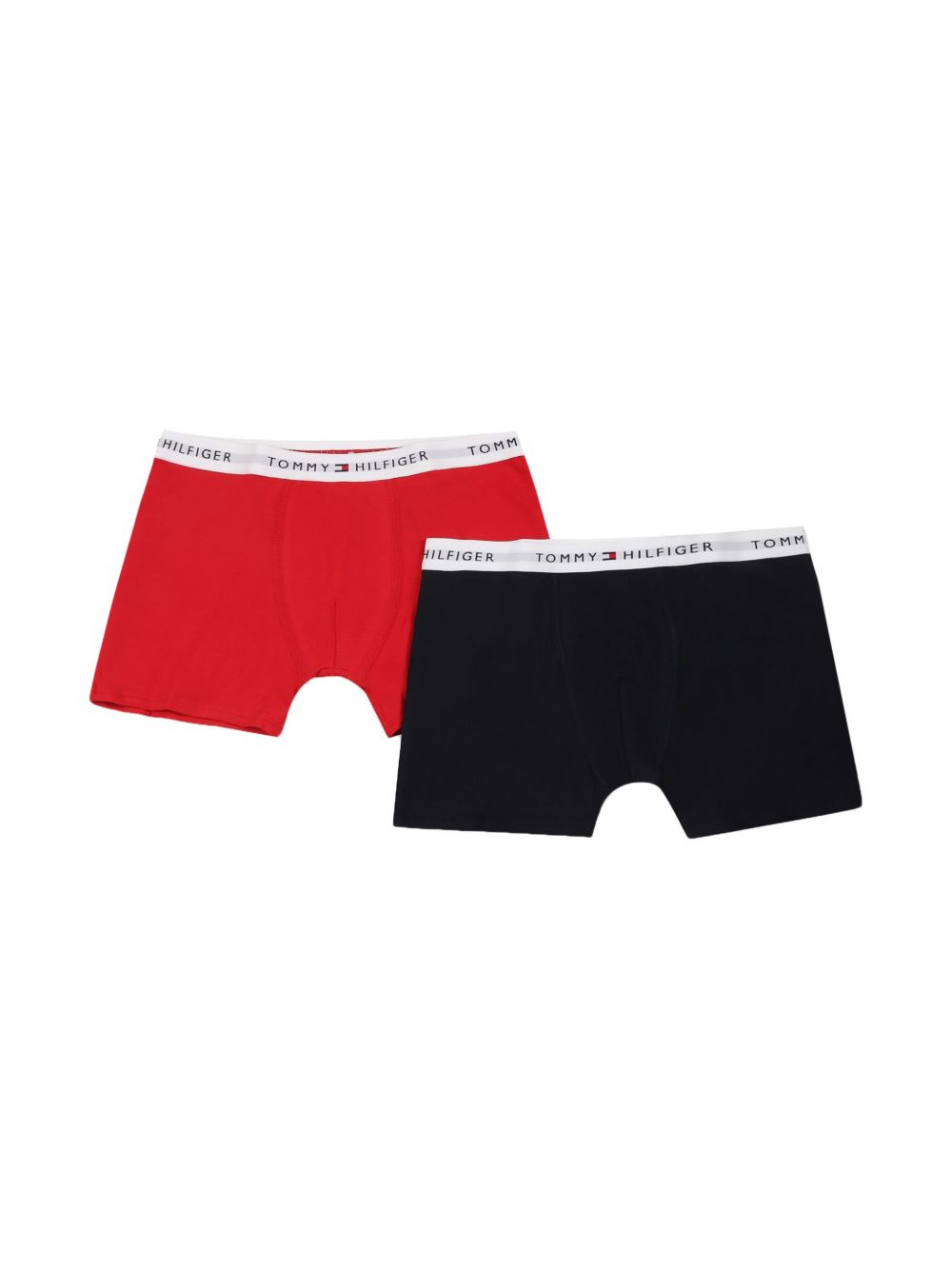 Tommy Hilfiger Junior logo腰边四角裤（两件装） - 黑色