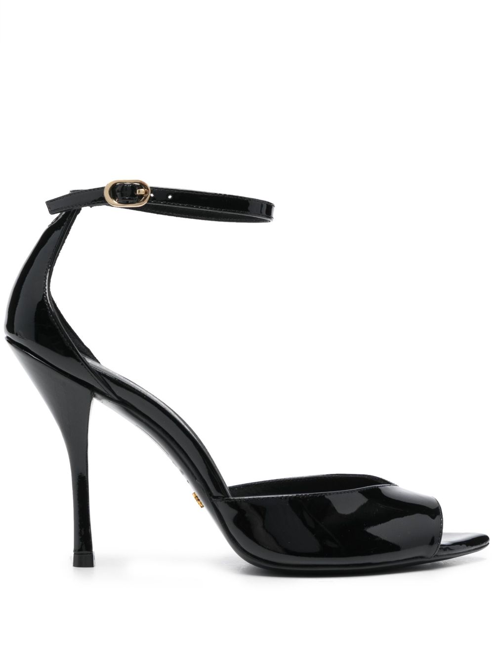 Stuart Weitzman Nudist Point 高跟皮质凉鞋 - 黑色