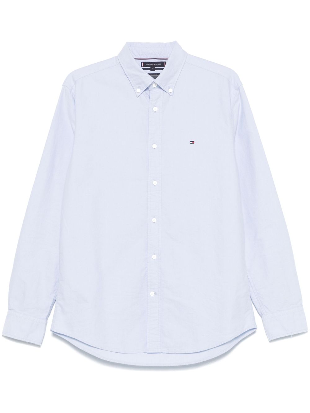 Tommy Hilfiger logo刺绣衬衫 - 蓝色