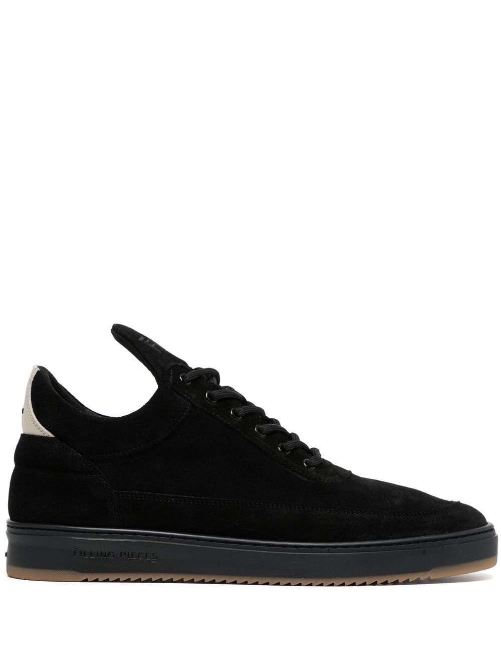 Filling Pieces 绒面皮低帮运动鞋 - 黑色