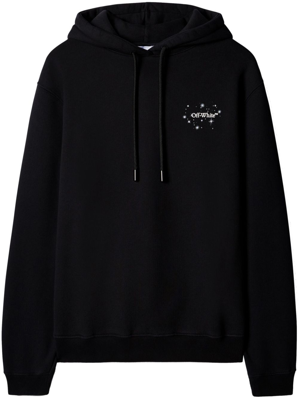 Off-White Bling Star Arrow 图案棉连帽衫 - 黑色