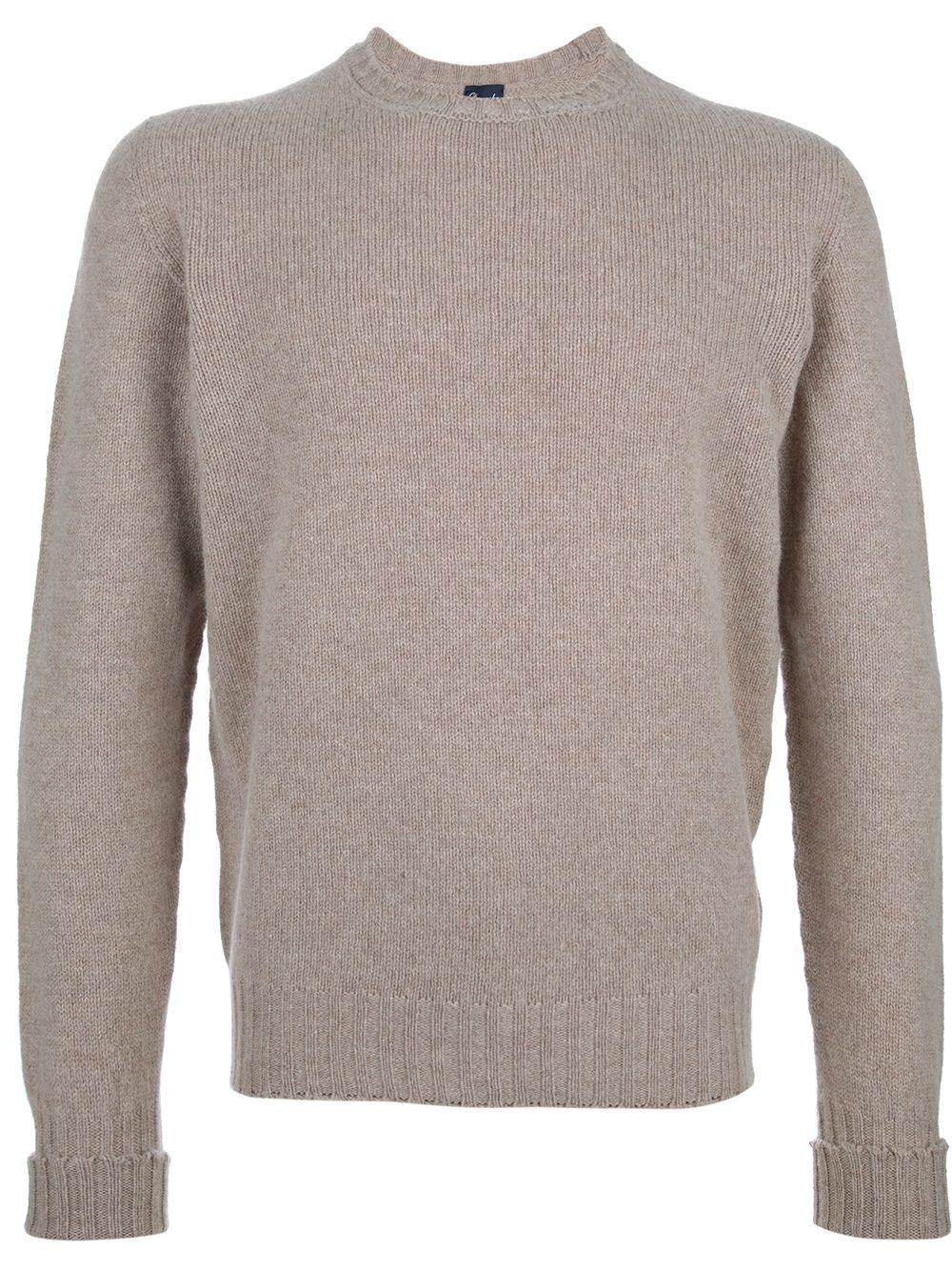 Drumohr ribbed crew neck sweater - 中性色