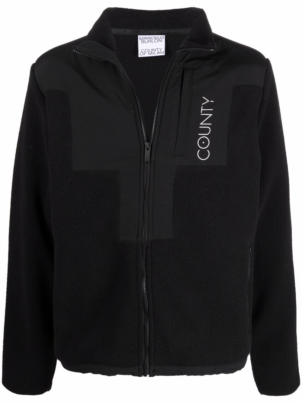 Marcelo Burlon County of Milan 轻薄拉链夹克 - 黑色